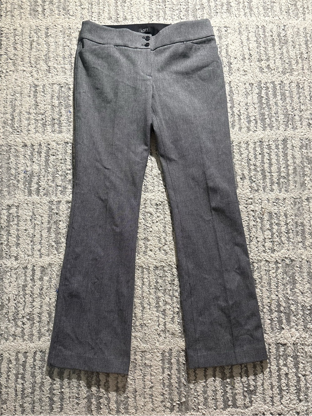 Loft Ann Taylor gray Marisa boot cut classy trousers pants size 8